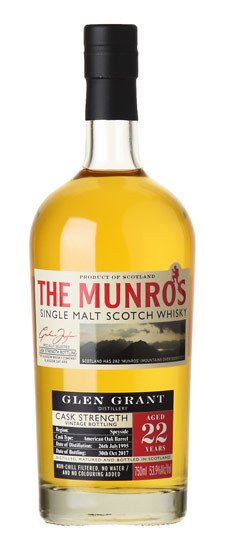 The Munros Glen Grant 22 Year Old Cask Strength Single Malt Scotch Whisky