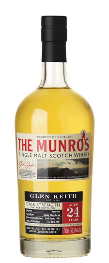 The Munros Glen Keith 24 Year Old Cask Strength Single Malt Scotch Whisky