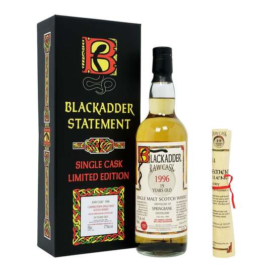 Blackadder Raw Cask Springbank 19 Year Old Single Malt Scotch Whisky