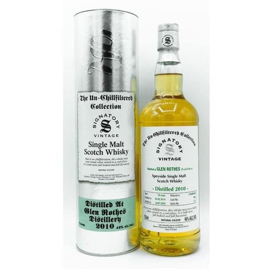 Signatory Vintage The Un Chillfiltered Collection Glen Rothes 10 Year Old Single Malt