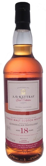 A D Rattray Glendullan Cask Collection 18 Year Old Single Malt Scotch Whisky