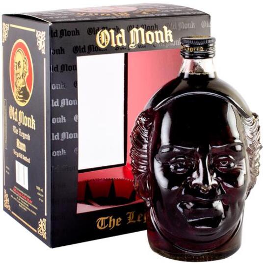 Old Monk The Legend Very Old Vatted Rum 1lt Bottle