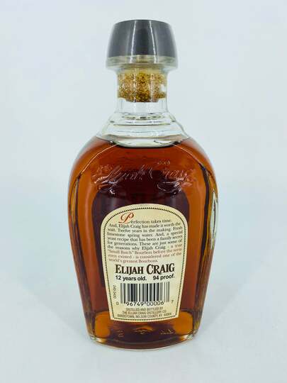 Elijah Craig 12 Year Old Small Batch Bourbon Discontinued Bottling 12 Years Statement On Back