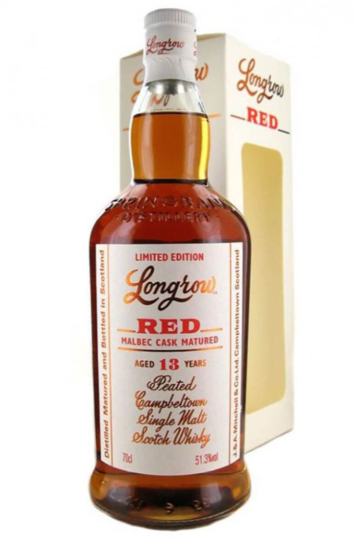 Longrow Red Limited Edition Malbec Cask Matured Peated 13 Year Old Single Malt Scotch Whisky