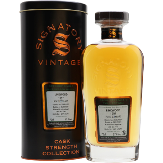 Signatory Vintage Cask Strength Collection Linkwood 23 Year Old Single Malt Scotch Whisky