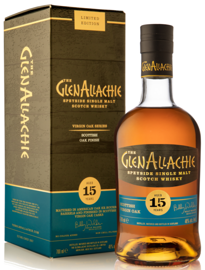 Glenallachie Scottish Virgin Oak Finish 15 Year Old Single Malt Scotch Whisky