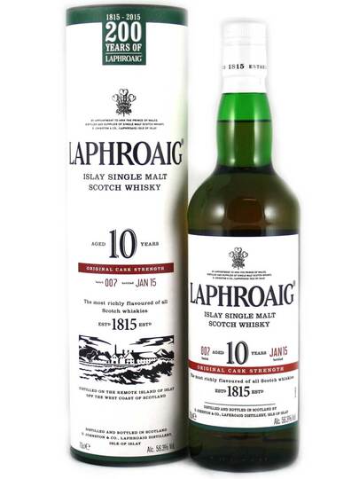 Laphroaig 10 Year Old Cask Strength Single Malt Scotch Whisky