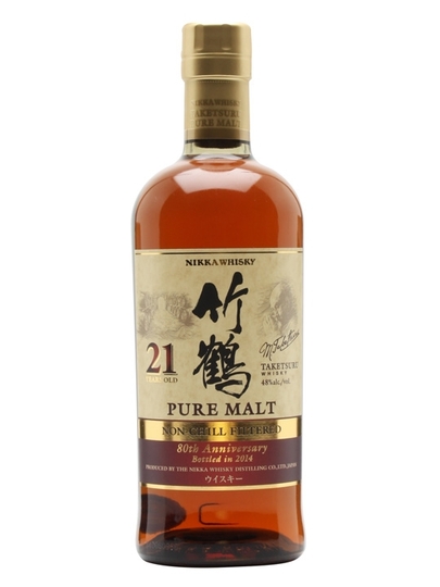 Nikka Taketsuru Pure 21 Year Old Non Chill Filtered 80th Anniversary Blended No Box
