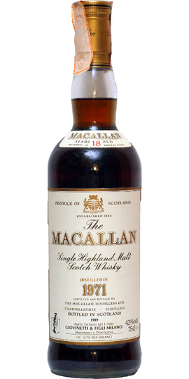 The Macallan 18 Year Old Sherry Oak Single Malt Scotch Whisky No Box