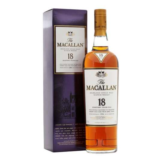 The Macallan 18 Year Old Sherry Oak Single Malt Scotch Whisky