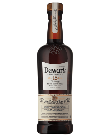 Dewars The Vintage 18 Year Old Blended Scotch Whisky