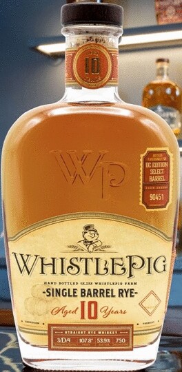 Whistlepig Farm 10 Year Old Hcbs Dc Edition Single Barrel Rye Whiskey
