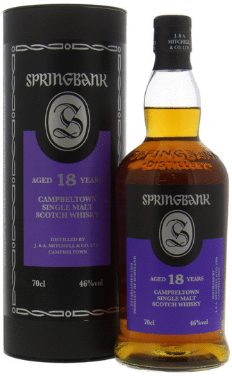 Springbank 18 Year Old Single Malt Scotch Whisky