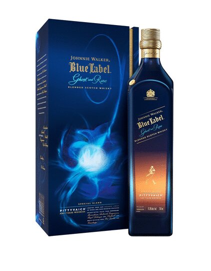 Johnnie Walker Blue Label Ghost And Rare Pittyvaich Blended Scotch Whisky
