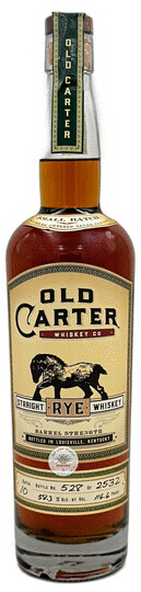 Old Carter Barrel Strength Straight Rye Whiskey