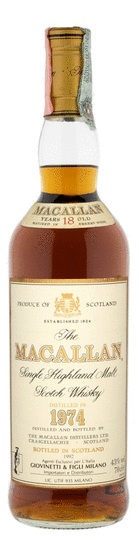 The Macallan 18 Year Old Sherry Oak Single Malt Scotch Whisky No Box