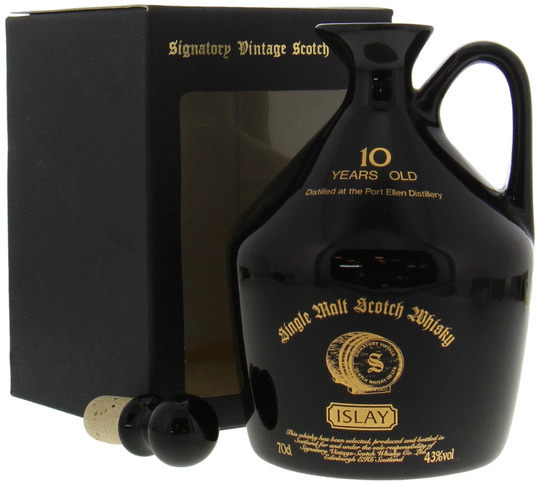 Signatory Vintage Ceramic Jug Port Ellen 10 Year Old Single Malt Scotch Whisky