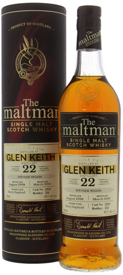 The Maltman Glen Keith 22 Year Old Single Malt Scotch Whisky