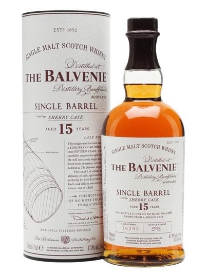 The Balvenie Single Barrel Sherry Cask 15 Year Old Single Malt Scotch Whisky