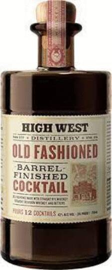 High West Old Fashioned Barrel Finished Cocktail