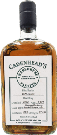 Cadenheads Warehouse Tasting Ben Nevis 9 Year Old Single Malt Scotch Whisky