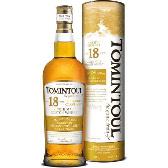 Tomintoul 18 Year Old Sauternes Cask Single Malt Scotch Whisky