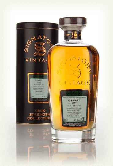 Signatory Vintage Glenlivet Cask Strength Collection 33 Year Old Single Malt Scotch