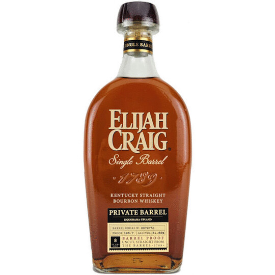 Elijah Craig Private Barrel 8 Year Old Single Barrel Kentucky Straight Bourbon Whiskey