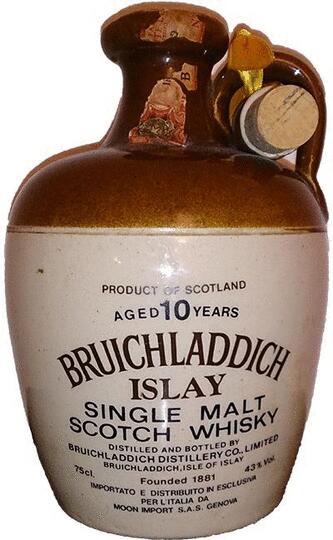 Bruichladdich 10 Year Old Single Malt Scotch Whisky Beige Brown Ceramic Jug