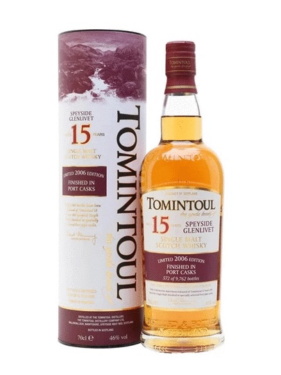 Tomintoul Limited Edition Portwood Finish 15 Year Old Single Malt Scotch Whisky