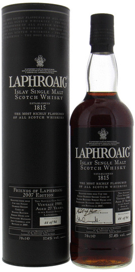 Laphroaig Friends Of Laphroaig 27 Year Old 2007 Edition Single Malt Scotch Whisky