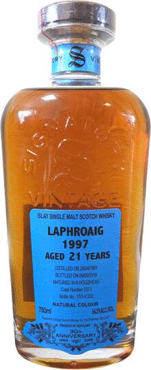 Signatory Vintage 30th Anniversary Laphroaig 21 Year Old Single Malt Scotch Whisky