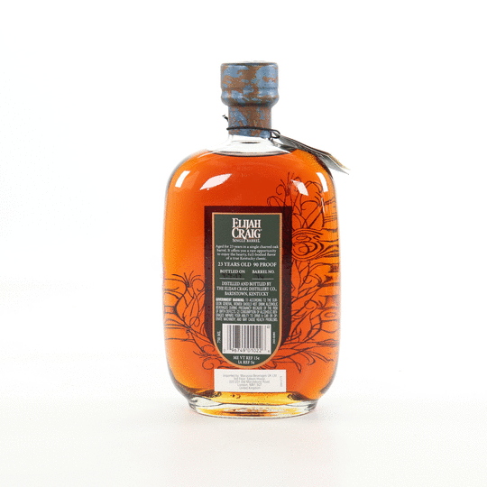 Elijah Craig 23 Year Old Single Barrel Kentucky Straight Bourbon Whiskey Older Style Bottling