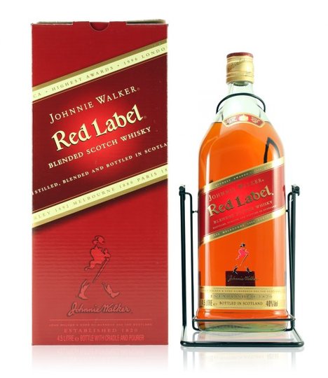 Johnnie Walker Red Label Blended Scotch Whisky With Cradle