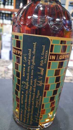 Copper Cane Spirits Gryphon & Grain 4 Year Old Straight Rye Whiskey