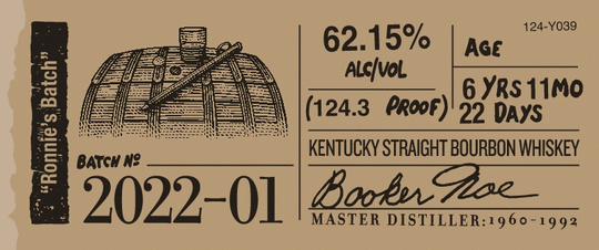 Bookers Small Batch Collection 2022 01 Ronnies Batch Kentucky Straight Bourbon Whiskey Kentucky No Box