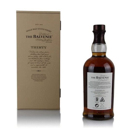 The Balvenie Thirty 30 Year Old Single Malt Scotch Whisky Cream Box