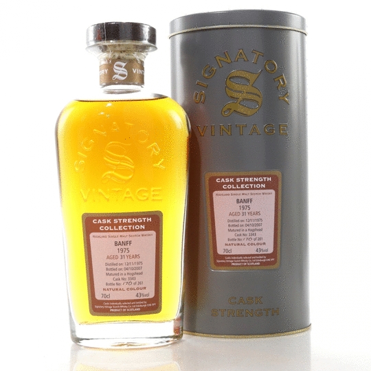 Signatory Vintage Cask Strength Collection Banff 31 Year Old Single Malt Scotch