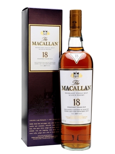 The Macallan 18 Year Old Sherry Oak Single Malt Scotch Whisky