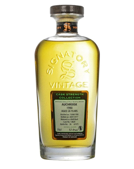 Signatory Vintage Cask Strength Collection Auchroisk 26 Year Old Single Malt Scotch