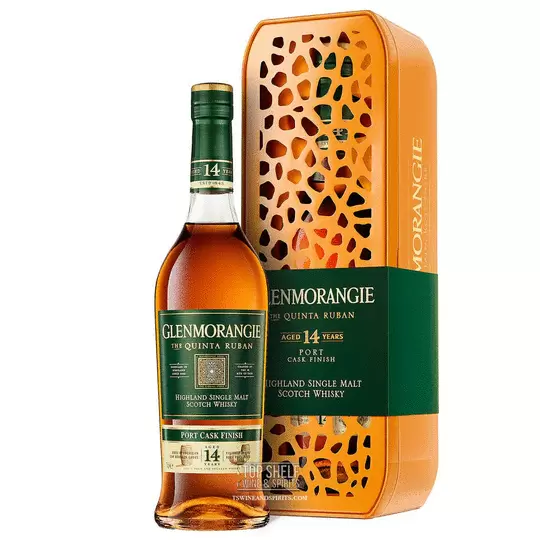 Glenmorangie The Quinta Ruban 14 Year Old Single Malt Scotch Whisky With Giraffe Tin Box