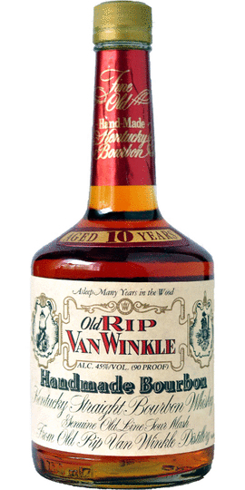 Old Rip Van Winkle Handmade 90 Proof 10 Year Old Bourbon Squat Bottle