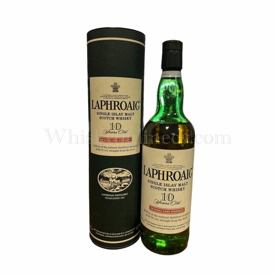 Laphroaig 10 Year Old Original Cask Strength Single Malt Scotch Whisky Red Stripe