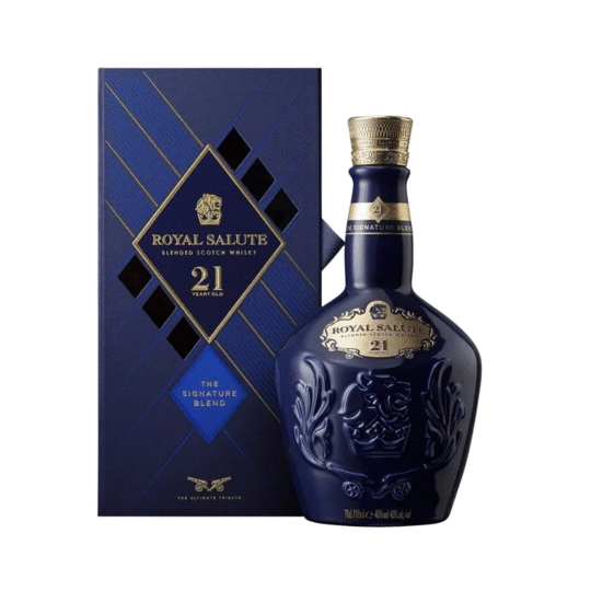 Chivas Regal Royal Salute The Signature Blend 21 Year Old Blended Scotch Whisky Damaged Box