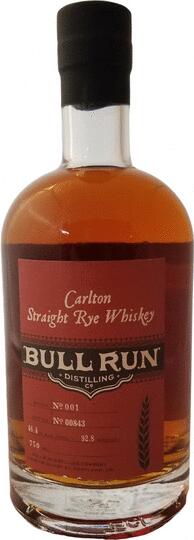 Bull Run Distilling Co Carlton Straight Rye Whiskey