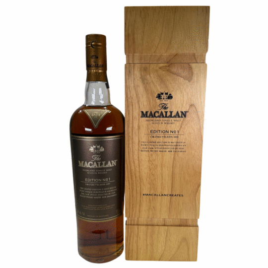The Macallan Edition No 1 Single Malt Scotch Whisky Wooden Box
