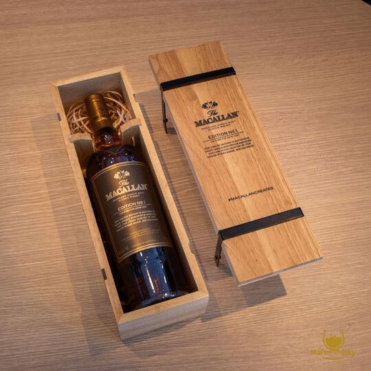 The Macallan Edition No 1 Single Malt Scotch Whisky Wooden Box