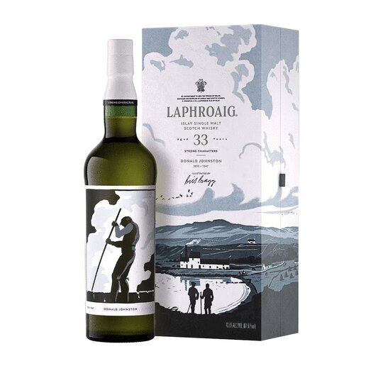Laphroaig Strong Character Chapter 1 Donald Johnston 33 Year Old Single Malt Scotch Whisky