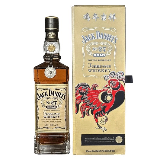 Jack Daniels No 27 Gold Year Of The Rooster Limited Edition Double Barreled Tennessee Whiskey