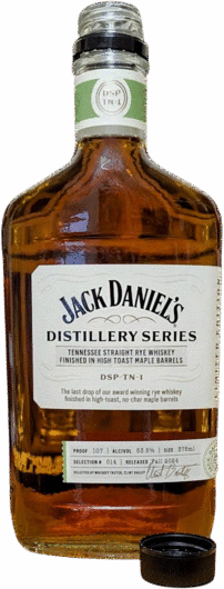 Jack Daniels Distillery Series 14 High Toast Maple Barrel Tennessee Rye Whiskey